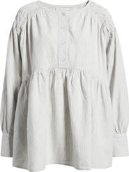 Free People Alana Linen & Cotton Blend Babydoll Tunic