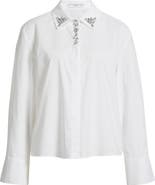 MANGO Crystal Button Up Shirt