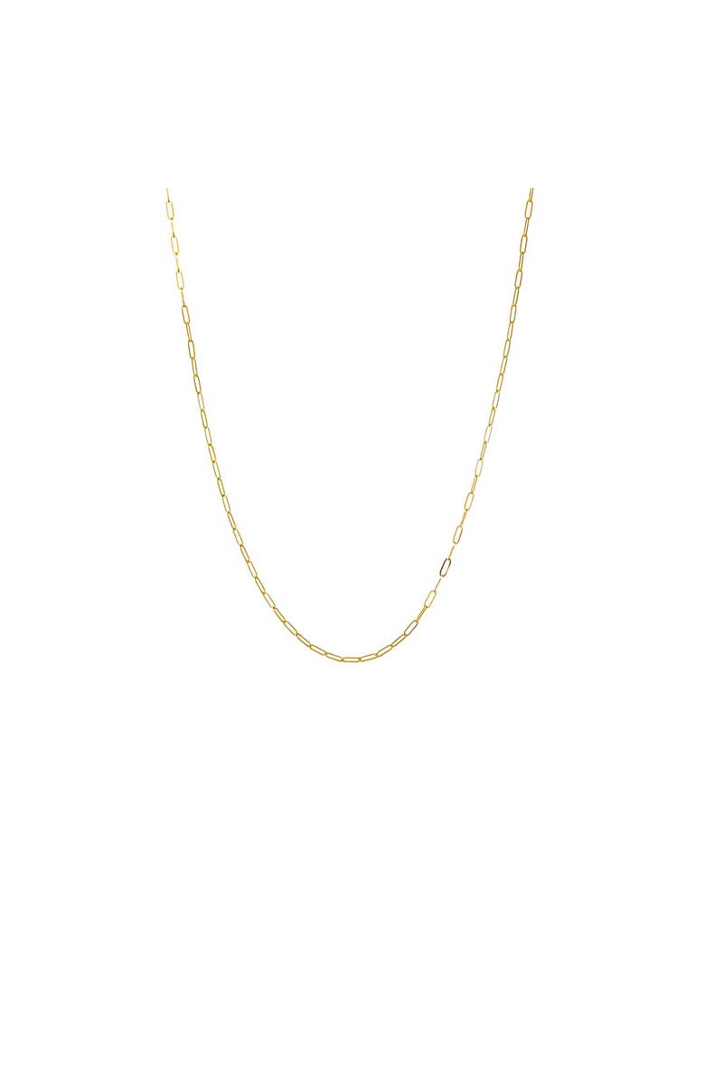 BY ADINA EDEN Small Paperclip Necklace 14K, Main, color, 14K Gold - 18 Inch