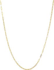 BY ADINA EDEN Small Paperclip Necklace 14K