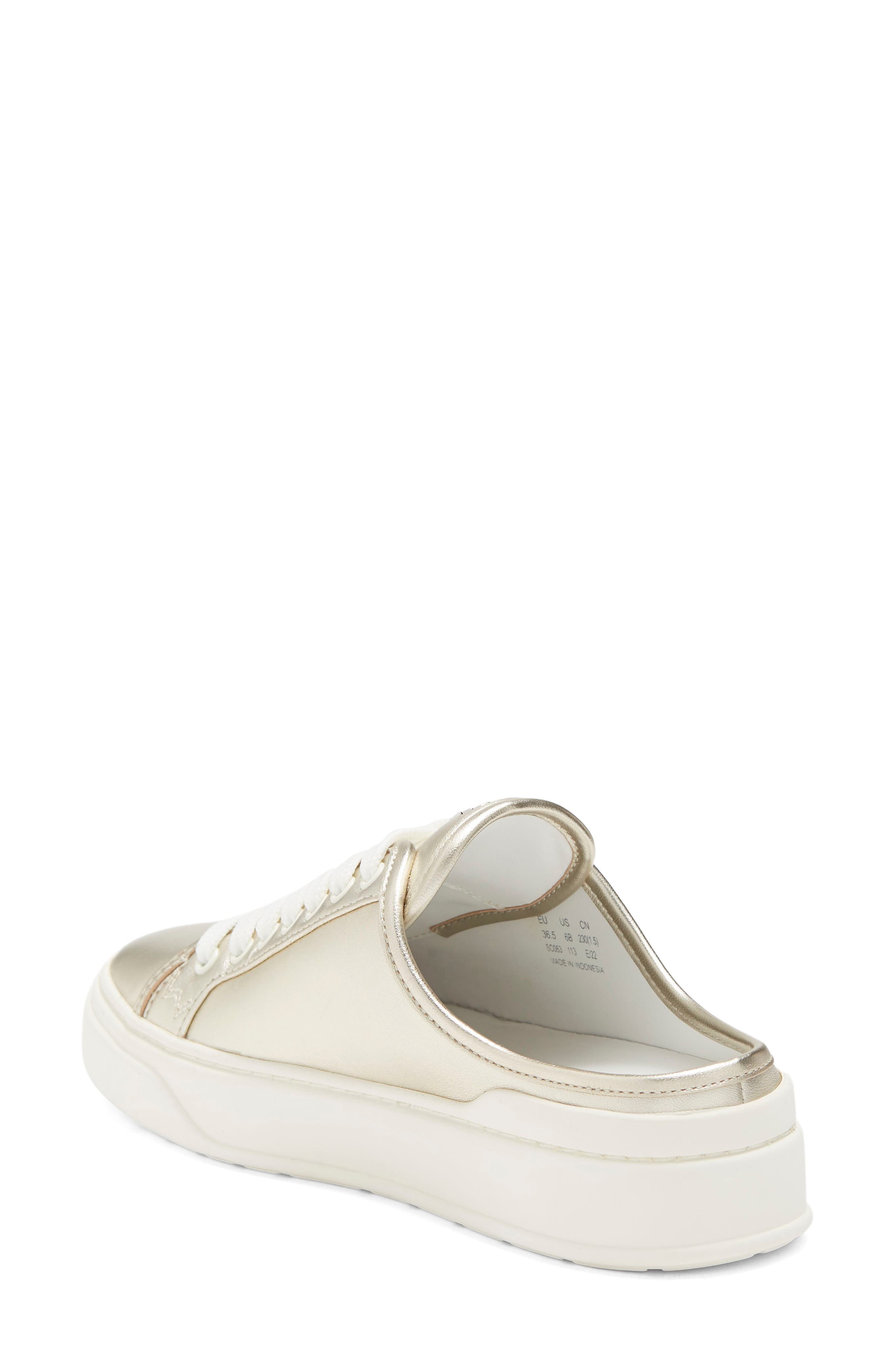 Skater Mule Sneaker, Alternate, color, PLATINO