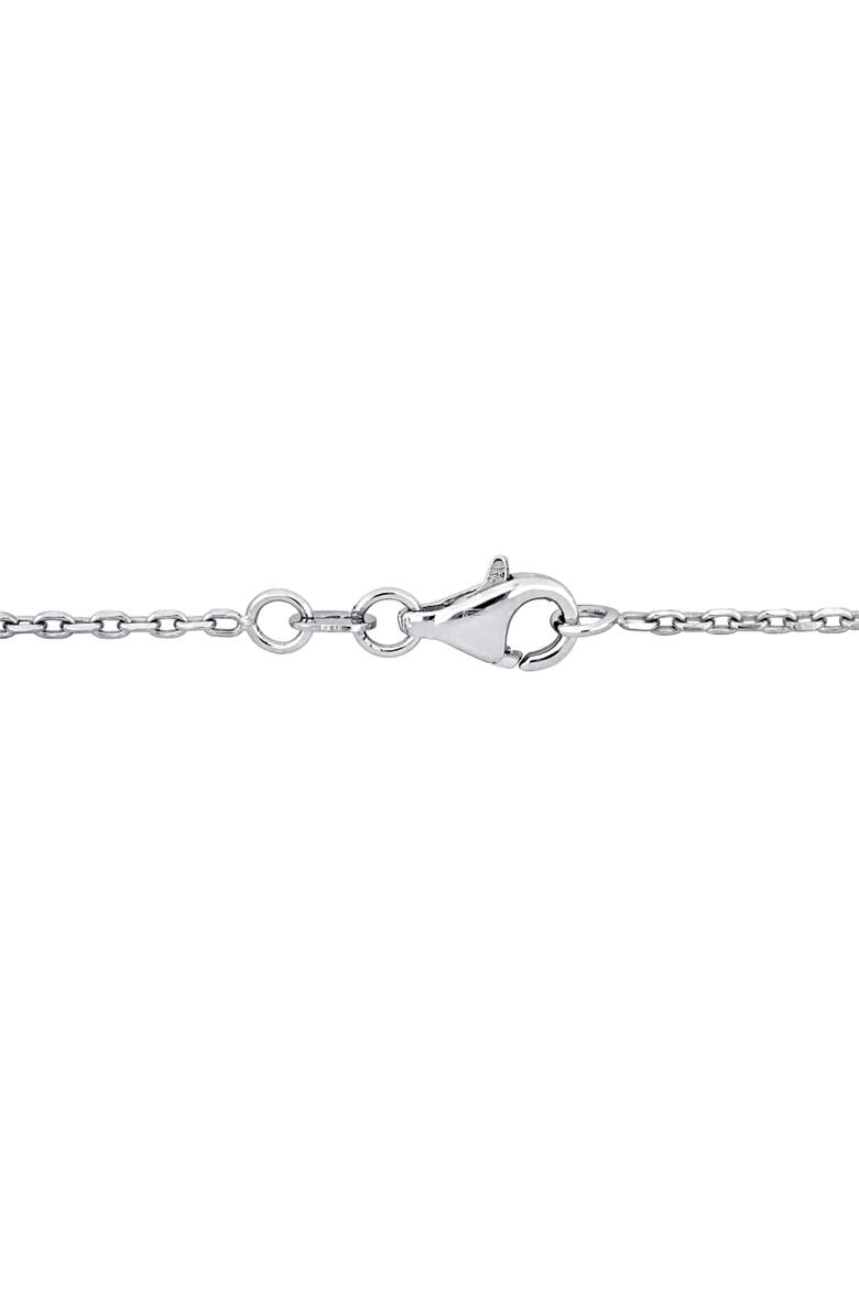 1/4 CTW Diamond Heart Halo Necklace 14k, Alternate, color, 14k White Gold