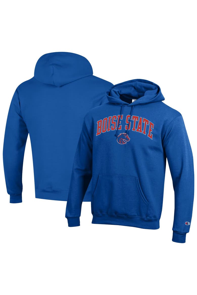 Men's Champion  Royal Boise State Broncos Arched Logo Fleece Pullover Hoodie, Main, color, Royal