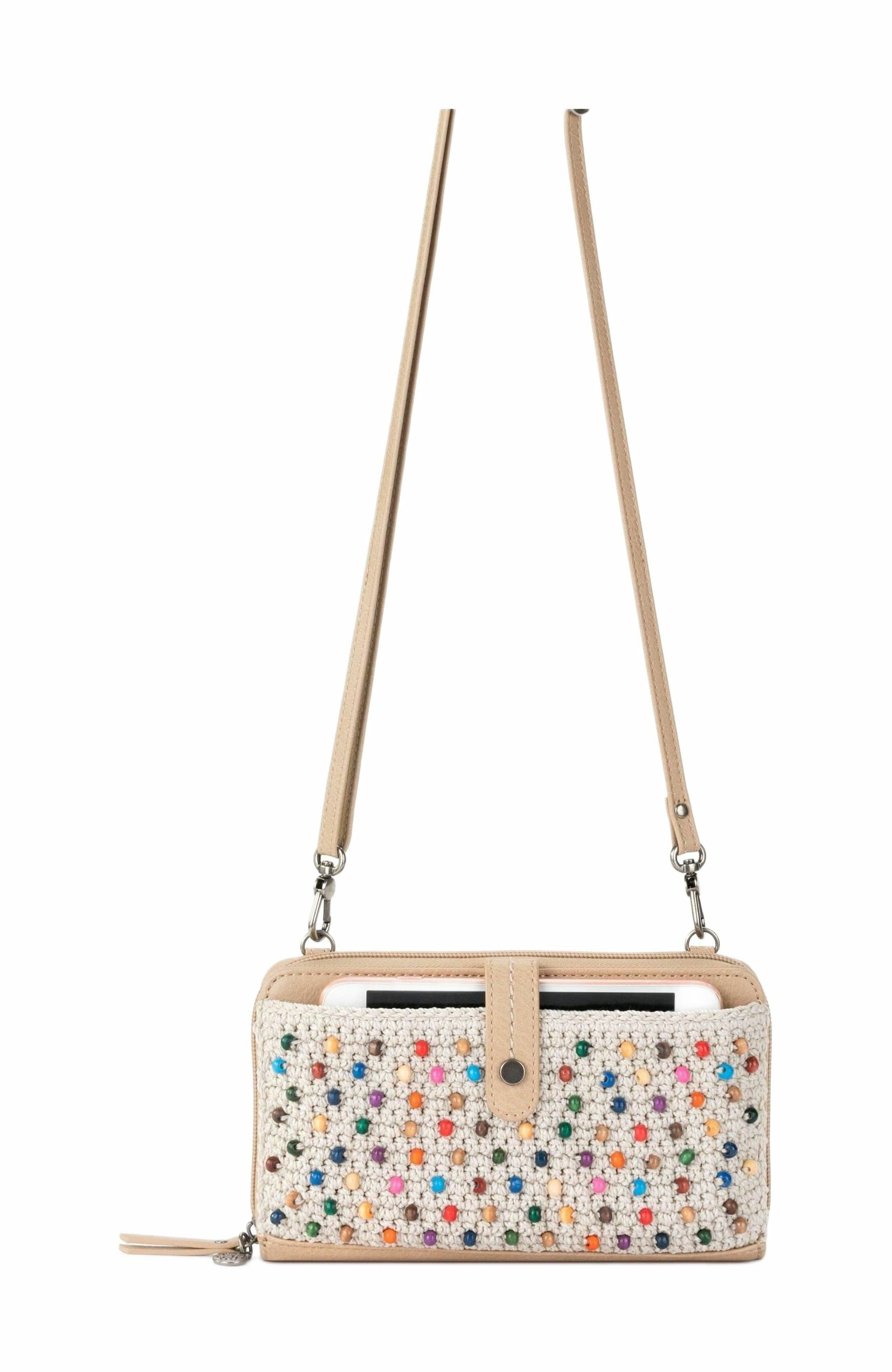 The Sak Iris Smartphone Crossbody Bag, Alternate, color, Ecru Multi Beads Full