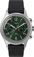 Timex® MK1 Chronograph Leather Strap Watch, 40mm
