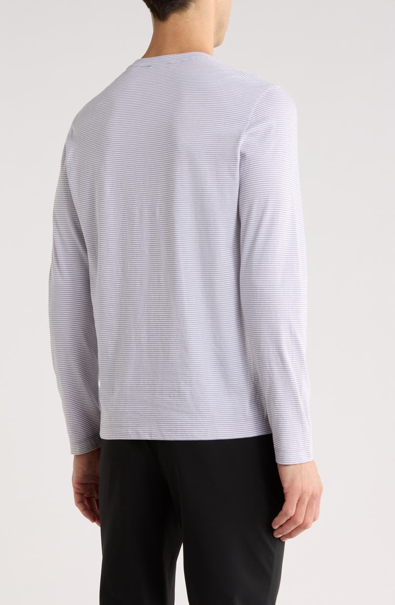 Vince Strip Cotton Jersey T-Shirt, Alternate, color, Dark Lavendar/ Optic White