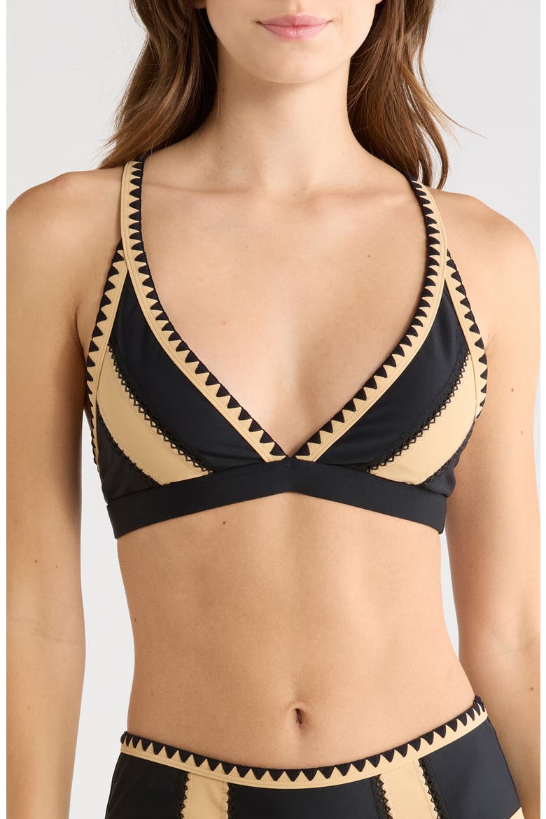 Kara Bikini Top, Main, color, BLACK COLORBLOCK