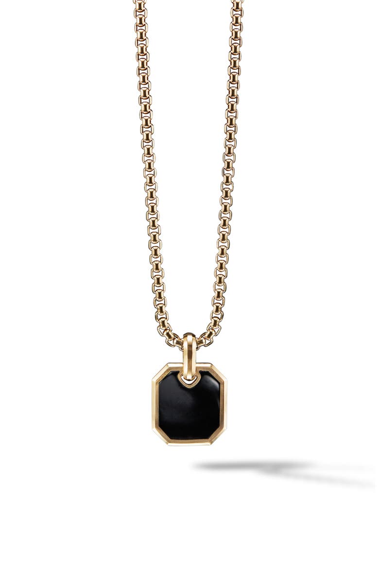 Roman 18K Gold Amulet Enhancer with Black Onyx, Main, color, BLACK ONYX