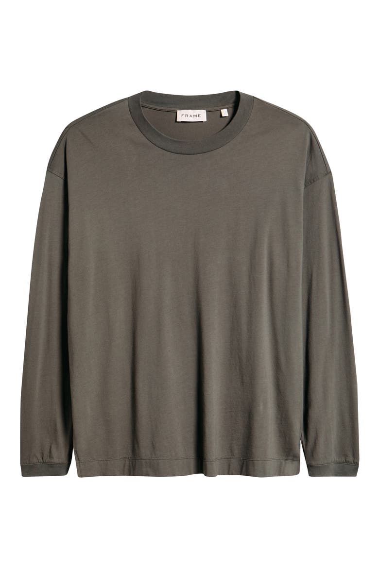 Light Long Sleeve Supima® Cotton T-Shirt, Alternate, color, DARK GREY