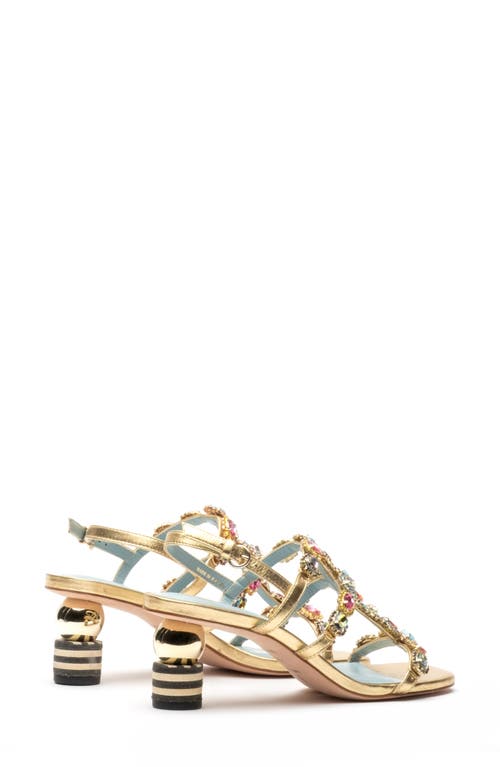 Frances Valentine Kiki Water Resistant Slingback Sandal In Gold/multi