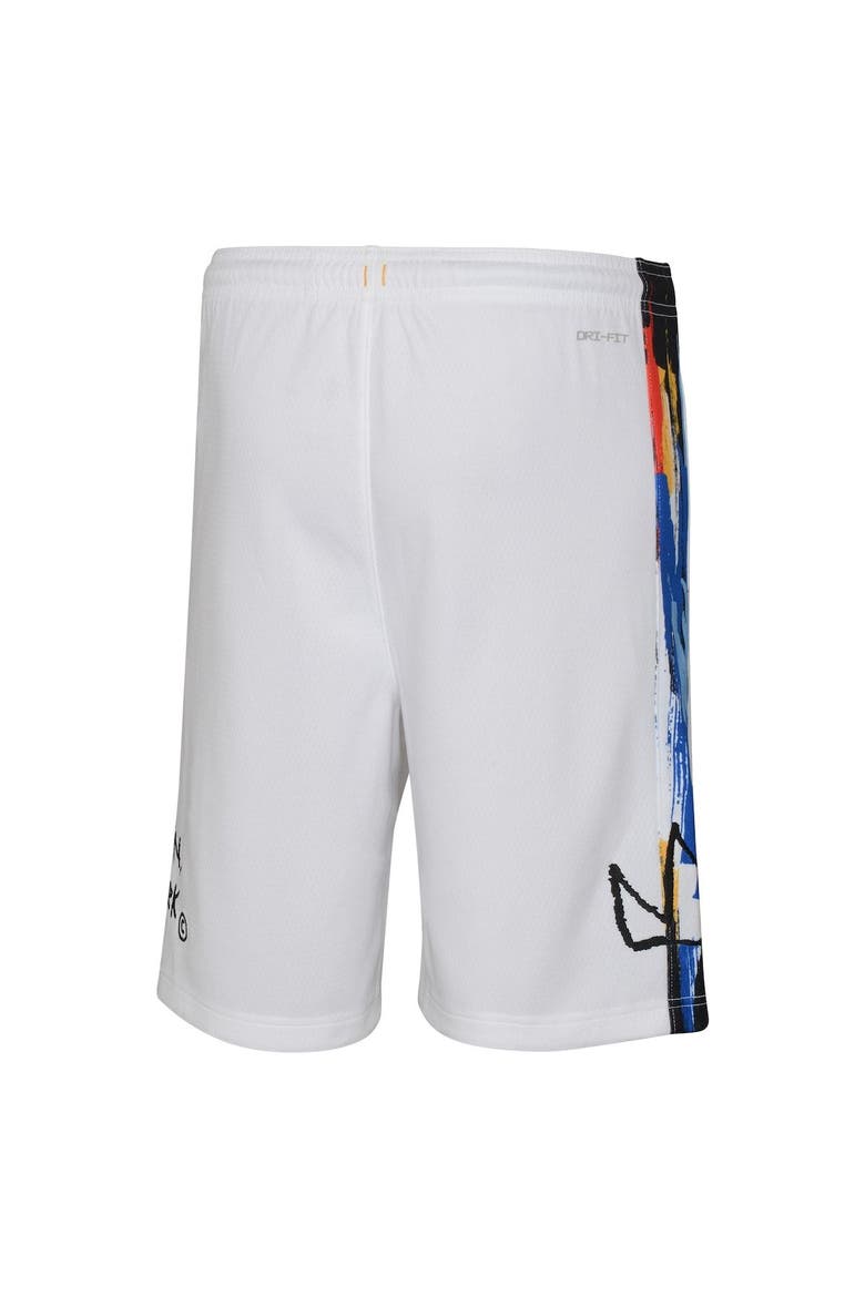 Youth Jordan Brand White Brooklyn Nets 2022/23 City Edition Swingman Shorts, Alternate, color, White