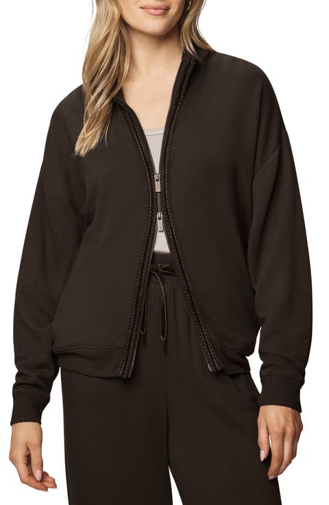 Supersoft Trim Detail Zip-Up Sweatshirt