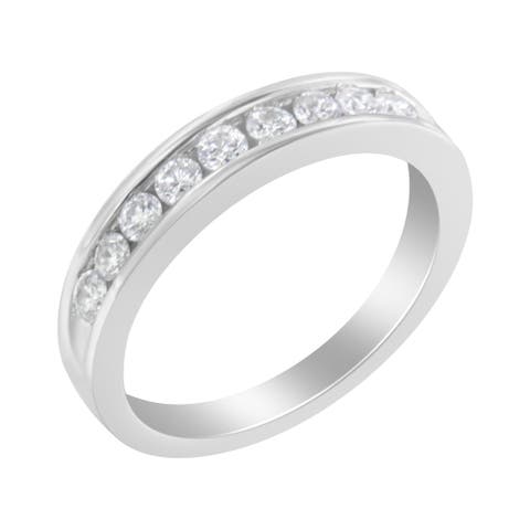 18K White Gold Round-Cut 1/2 Cttw Diamond Ring