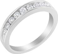 Haus of Brilliance 18K White Gold Round Diamond 1/2 Cttw Channel Band Ring
