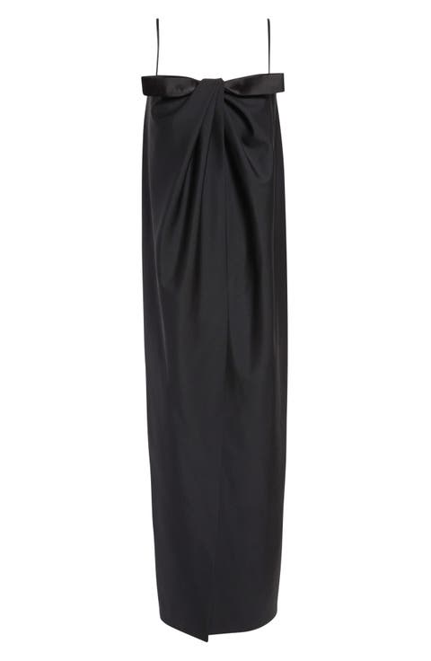 Sliced Bow Wool & Mohair Gown
