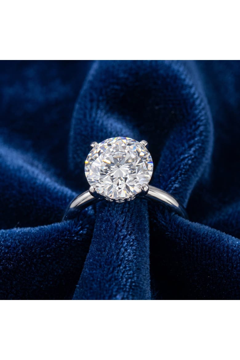 Certified 1Ct Hidden Halo Diamond Engagement Ring 14k Gold Lab Grown, Alternate, color, 14k Yellow Gold