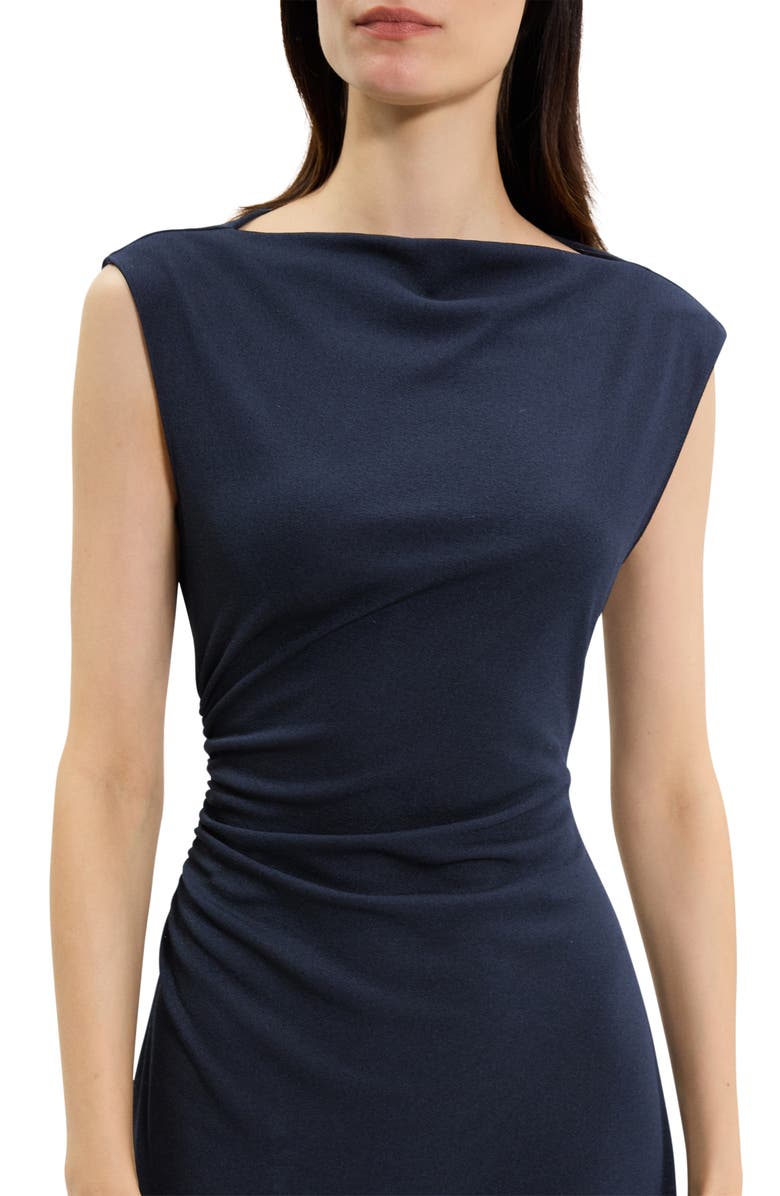 Theory Bateau Neck Knit Dress, Alternate, color, Nocturne Navy