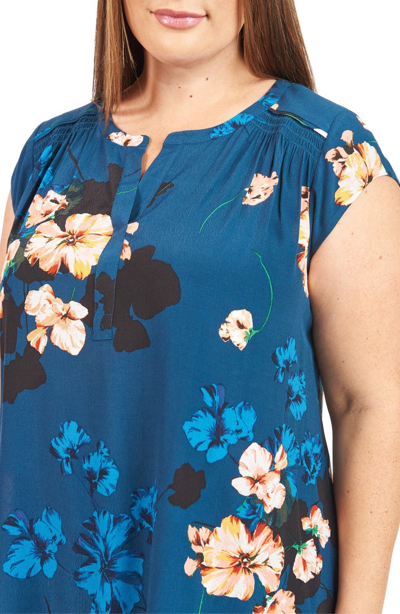 DR2 by Daniel Rainn Daniel Rainn Floral Split Neck Top, Alternate, color,