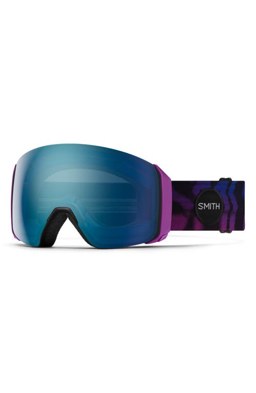 Shop Smith 4d Mag™ Xl Low Bridge Fit Chromapop™ Snow Goggles In Copy Cat/chromapop Blue
