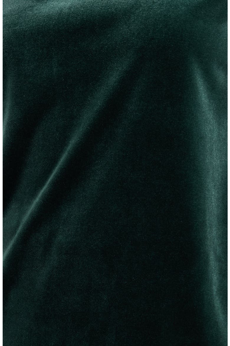 Draped Boat Neck Velvet Top, Alternate, color, PINE FOREST