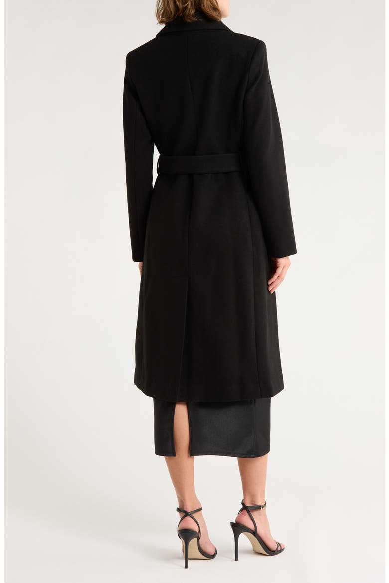 Belted Wrap Coat, Alternate, color, BLACK
