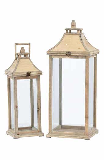 A & B Home Set of Two Ivona Garden Candle Lantern