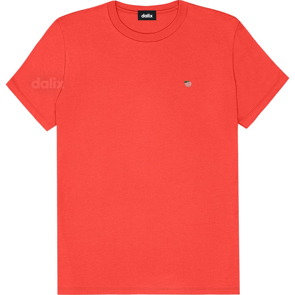 Dalix Womens Lil Peach Jersey Tee In Red
