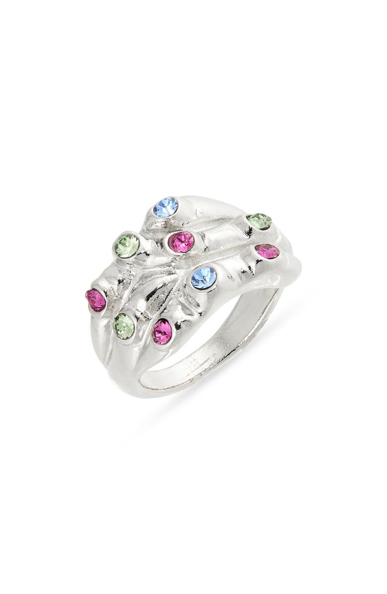 Collina Strada Stacked Ring, Main, color, Silver Multi
