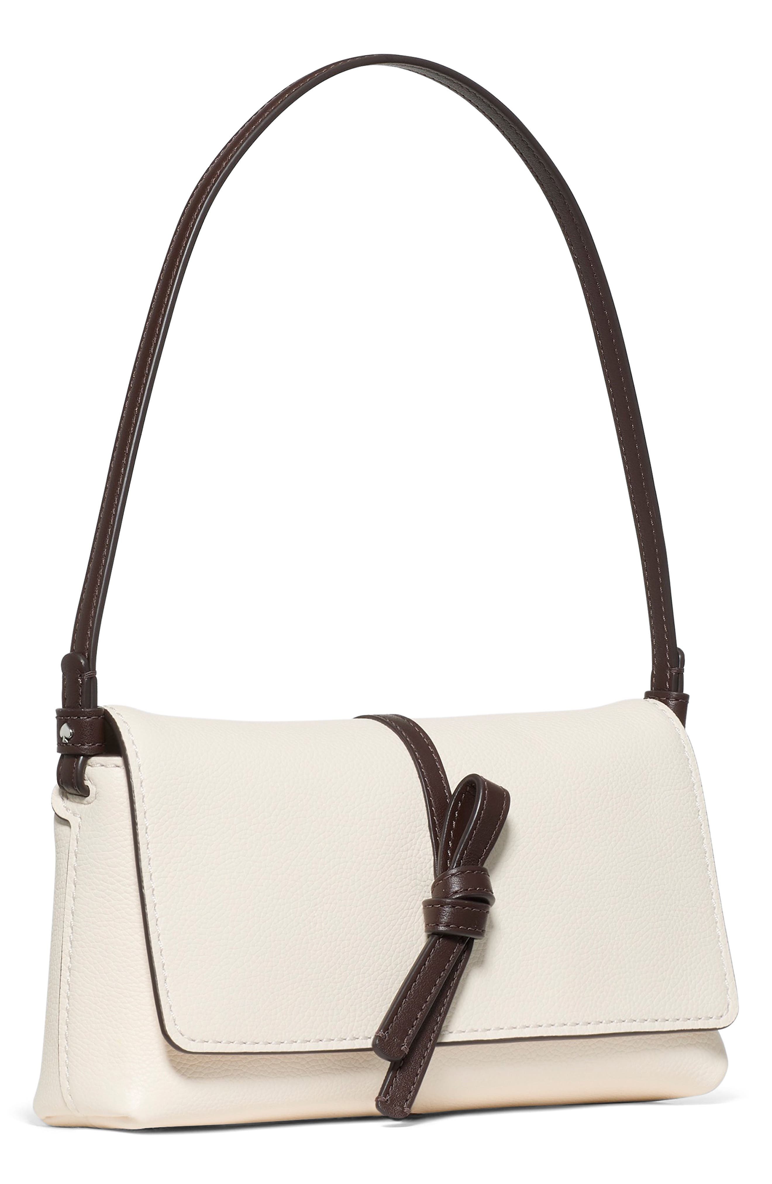Loop Colorblocked Pebbled Leather Shoulder Bag, Alternate, color, CASHEW MILK MULTI