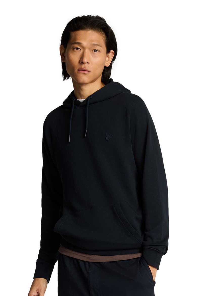 Superfine Cotton Loopback Hoodie, Alternate, color, Dark Navy