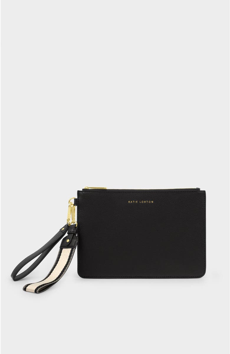 Katie Loxton Hallie Wristlet Pouch, Main, color, Black