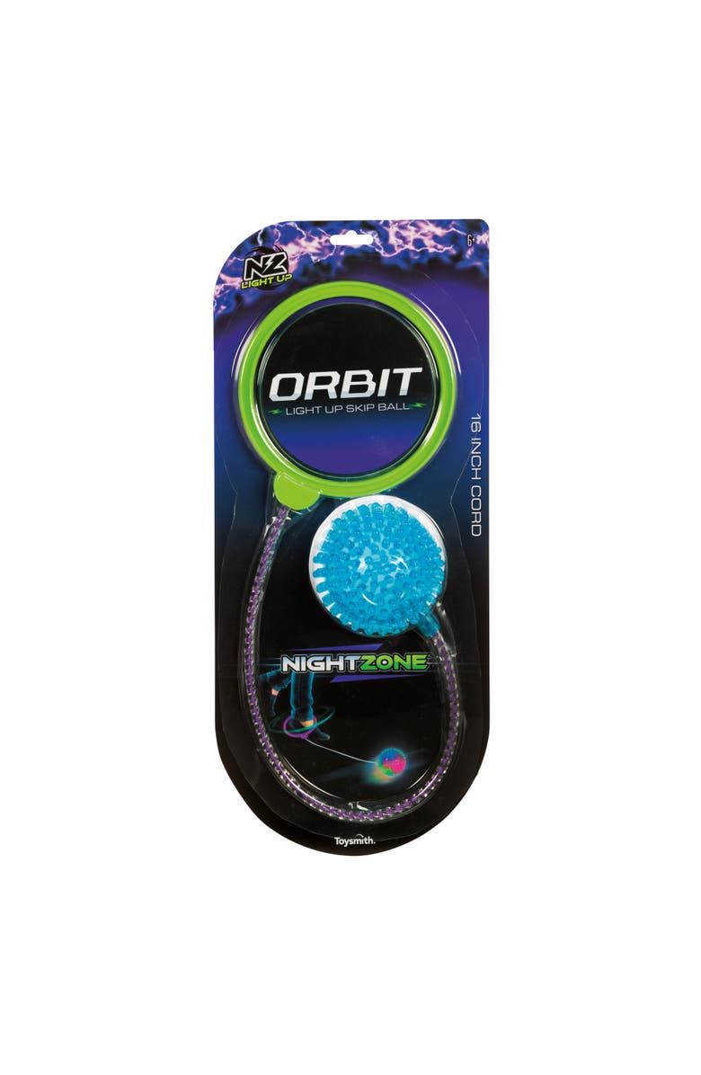 Toysmith Nightzone Orbit Light Up Skip Ball, Main, color, Multicolored