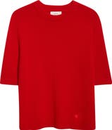 LOULOU DE SAISON Dara Elbow Sleeve Cashmere Sweater