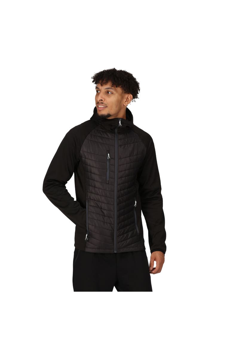 Navigate Quilted Hybrid Jacket, Alternate, color, Black and Seal Grey
