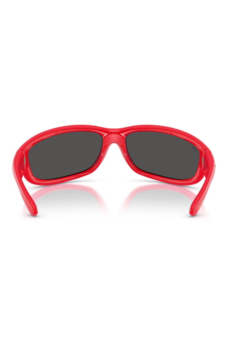 x A$AP Rocky Ultra Wrap 003 86mm Shield Sunglasses, Alternate, color, RED/ DARK GREY