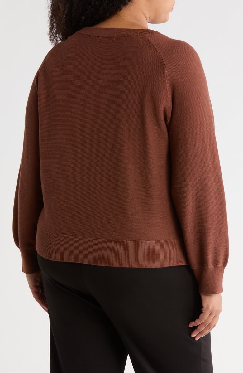 Adrianna Papell Dolman Lace-Up Sweater, Alternate, color, Cognac