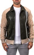 Maceoo Leather Bomber Jacket