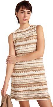 Haven Well Within Cotton Textured Stripe Mini Dress