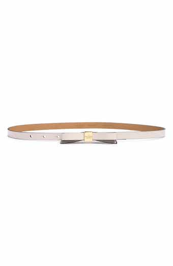 bow logo plate belt