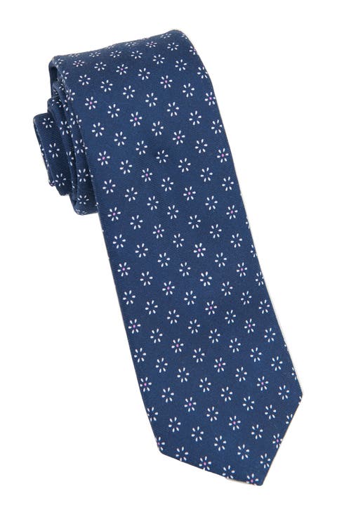 Men's Geo Flower Cotton Tie