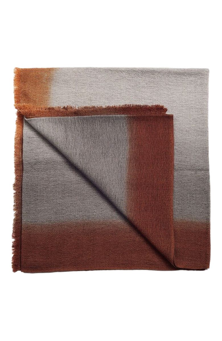 Studio Variously Handloom Handspun Merino Throw, Alternate, color, Brown