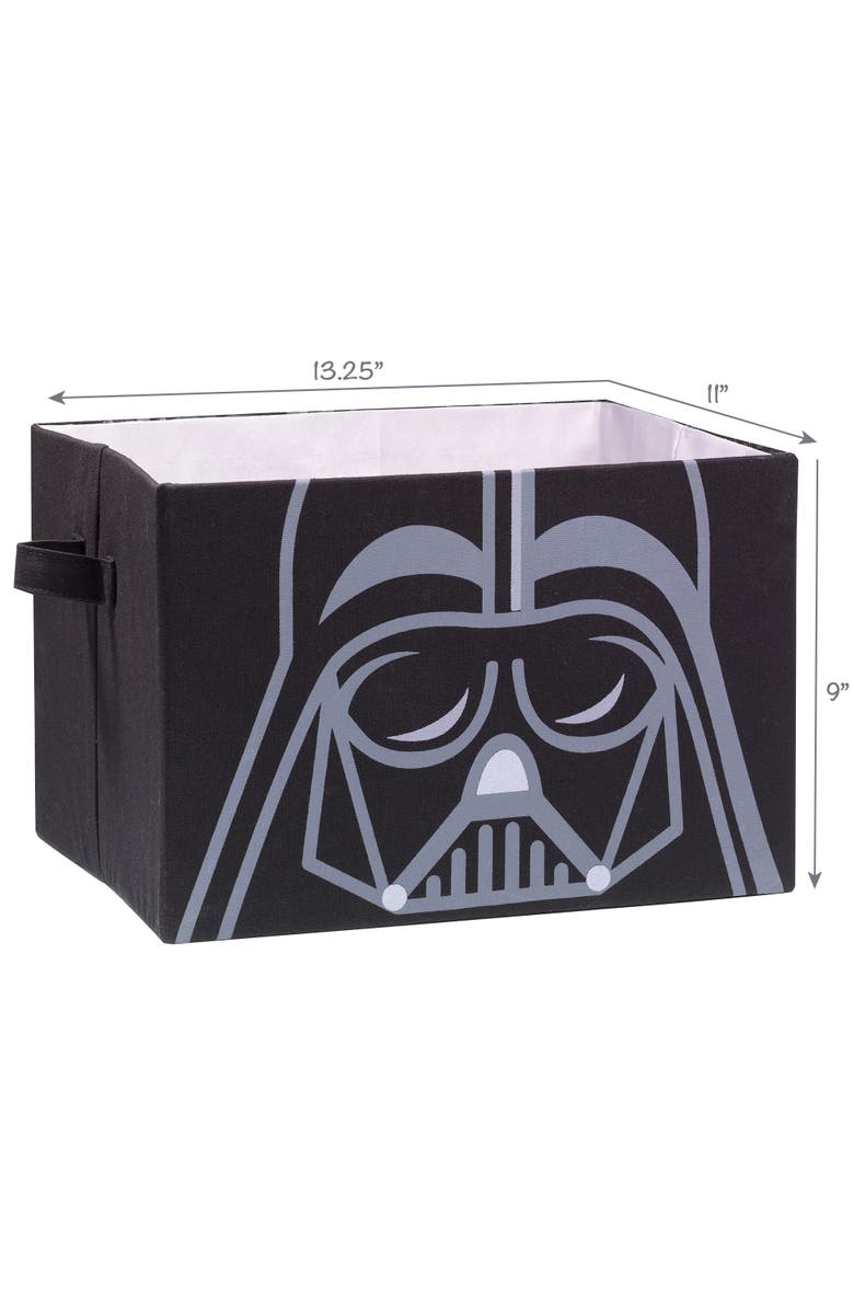 Lambs & Ivy Star Wars Darth Vader Foldable/Collapsible Storage Bin Organizer, Alternate, color, Black