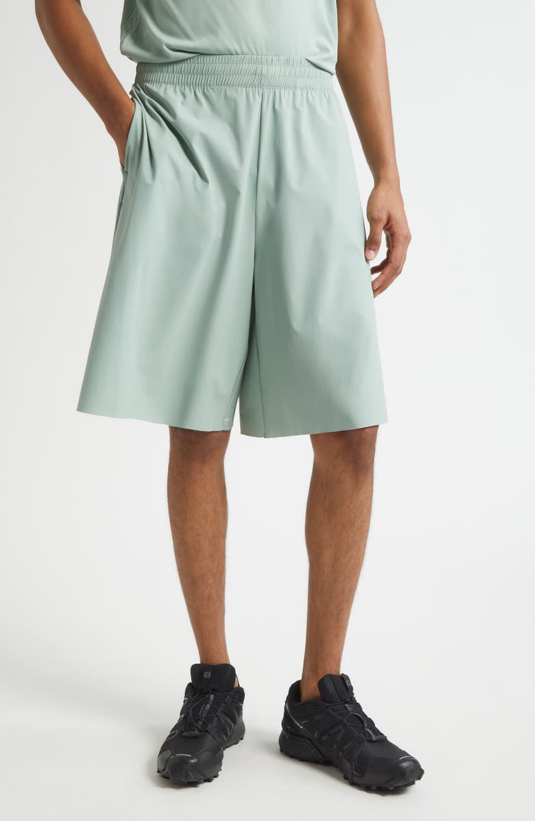 MM6 Maison Margiela x Salomon Numeric Logo Running Shorts, Main, color, Jadeite