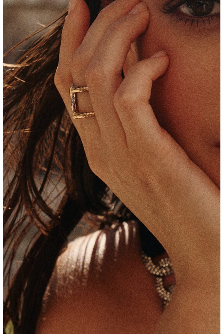 Colosseum Ring, Alternate, color, Gold & Silver