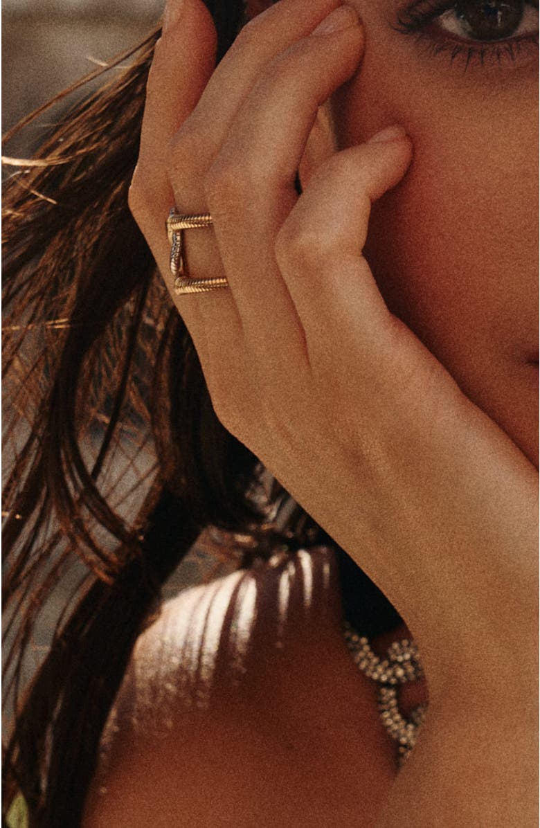 RETRO CHIC Colosseum Ring, Alternate, color, Gold & Silver