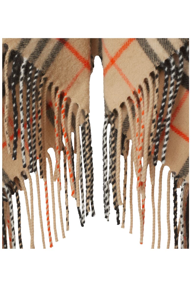 Check Wool & Cashmere Cape, Alternate, color, SAND