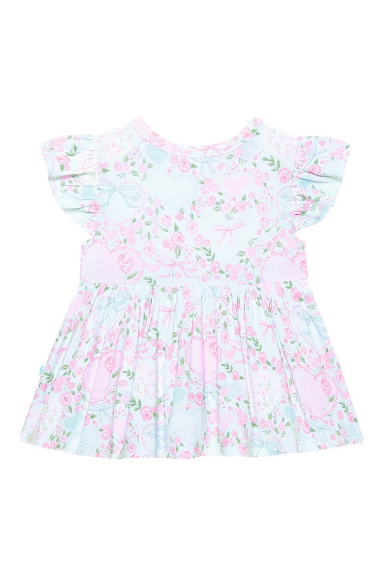 Ruffle Cap Sleeve Dress with Bloomers, Alternate, color, LIGHT/ PASTEL BLUE