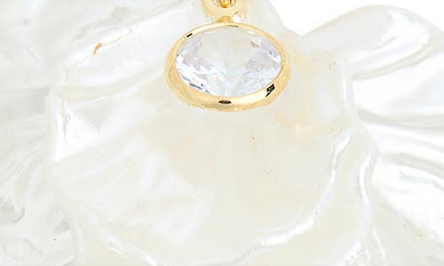 Eye Candy Los Angeles Nadia Flower Petal Drop Earrings In White