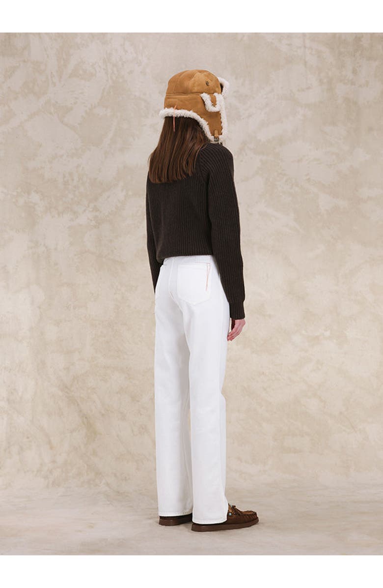 Fortela Leona High Neck Wool and Cashmere Sweater, Alternate, color, Brown