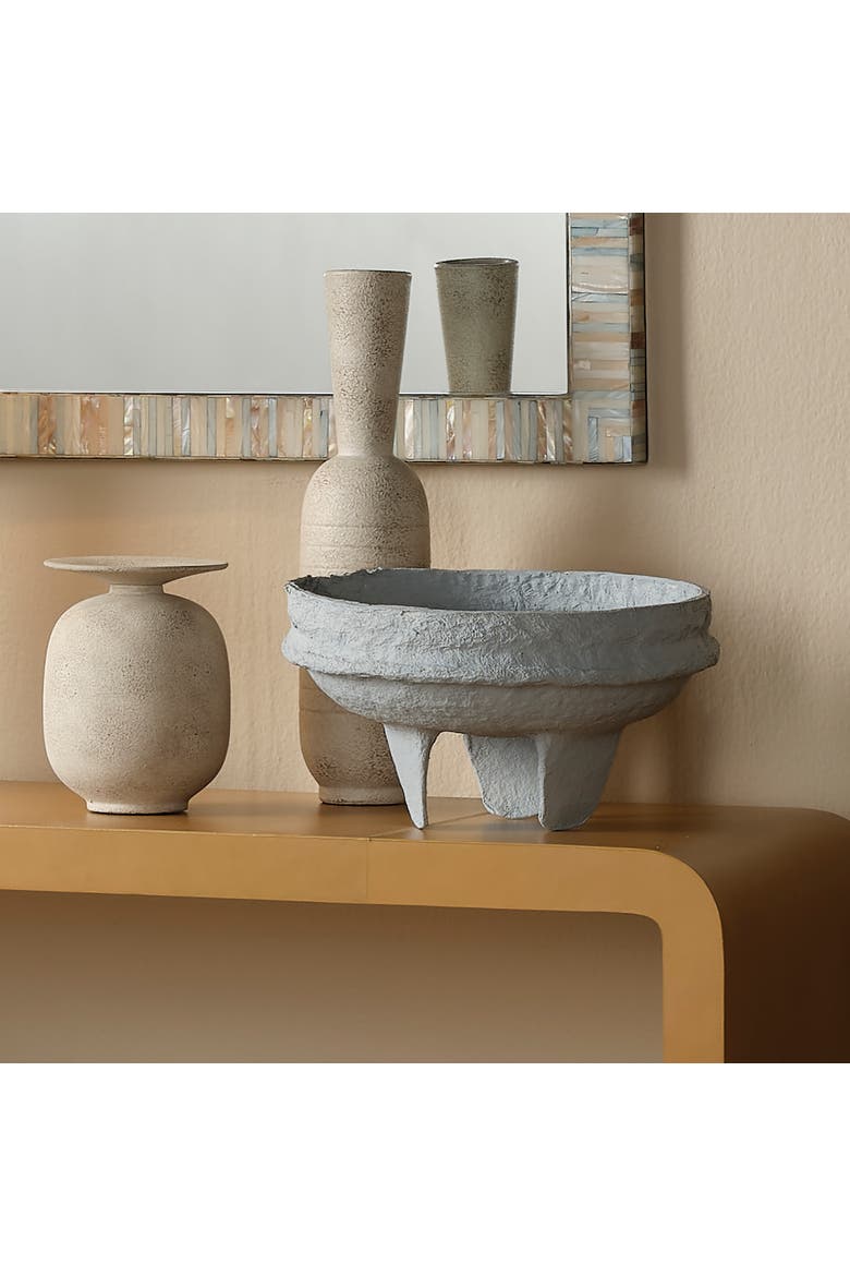 Highland Decorative Ceramic Vase, Alternate, color, Cream